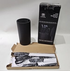 Hunter Dual All-Black 8-Piece Knife Set with Magnetic Holder